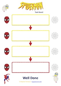 Spiderman 1234 Task Board